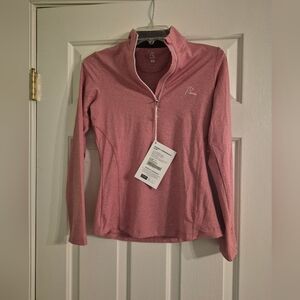 Pink Quarter-Zip Pullover